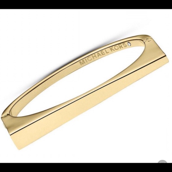 Michael KORS Bracelet Gold tone Asymmetrical Hinge - Picture 6 of 8